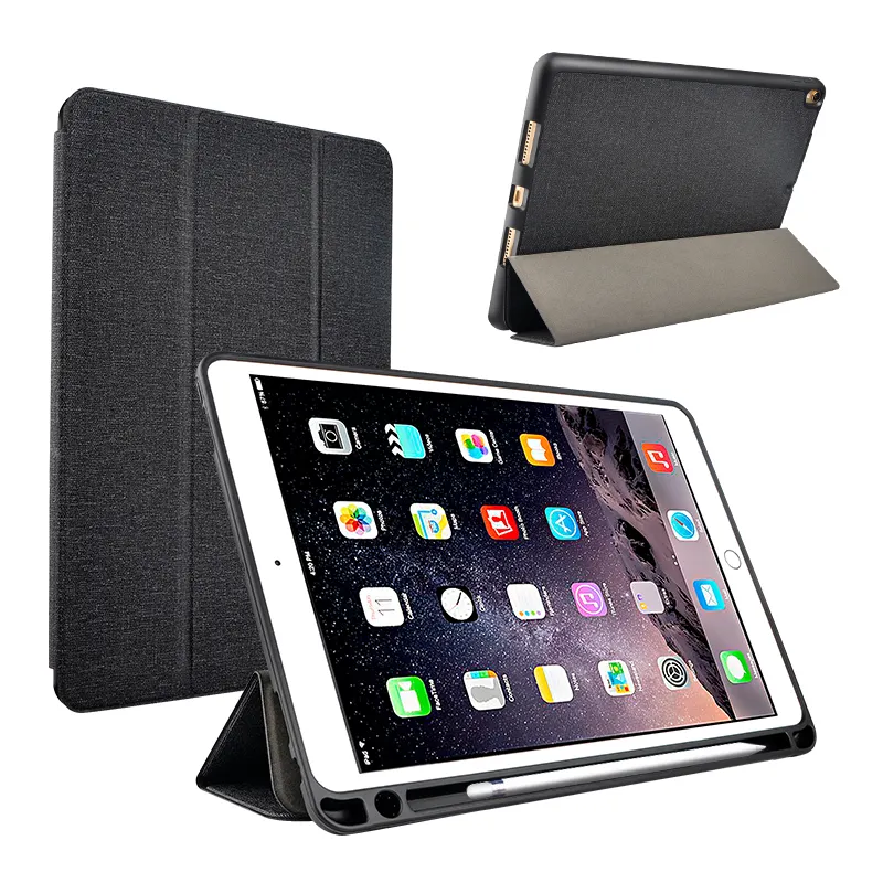 Cho iPad 10.9 2020 Ốp Sang Trọng Với Hộp Đựng Bút Chì Vỏ Bảo Vệ Mỏng Folio Cho iPad Air Thế Hệ Thứ 4 10.9 Inch 2020