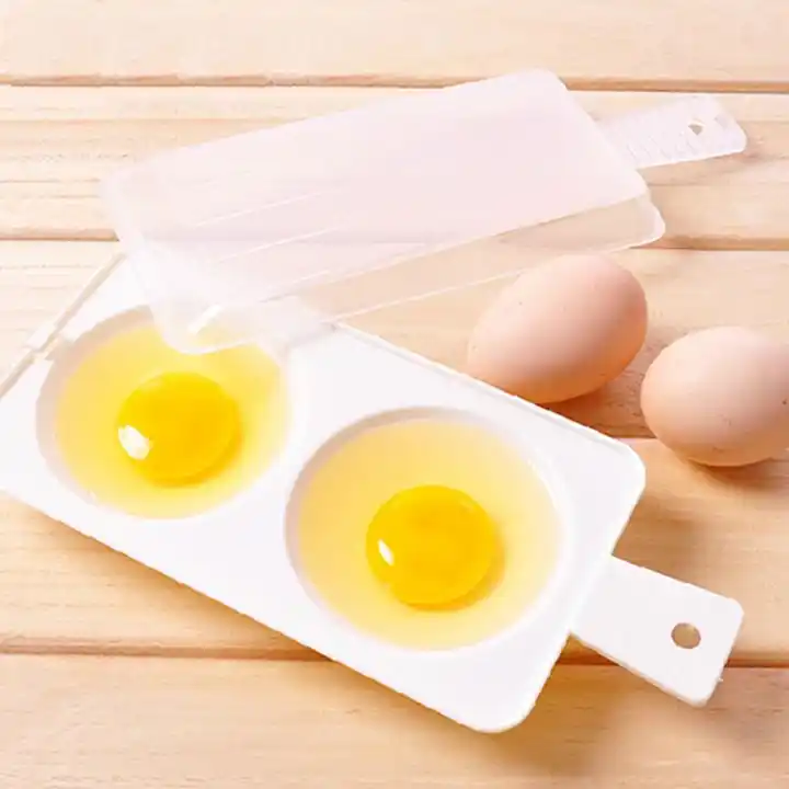 Two Egg Poacher Sandwich Breakfast Plastic Material Egg Tools Put