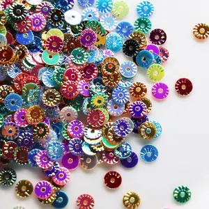4MM 6MM Assorted Flower Paillette/Sequin Beads Loose Flower Sequins Confettis Metallic Flower Shape Plastic Sequins