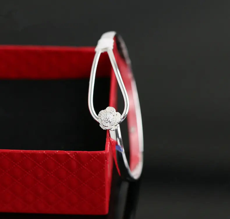Offre Spéciale rose fleur bracelet joli dames bracelets 925 bracelets en argent sterling