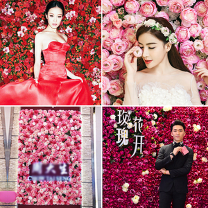 Artificial Rose <strong>Flower</strong> <strong>Panel</strong> Stage Backdrop Wedding Floral <strong>Wall</strong> 40x60cm Modern Style for Decoration - Product Image 4