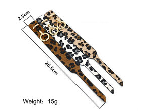 Sang Trọng Ngựa Tóc Da Vòng Đeo Tay Thiết Kế Bộ Lạc Leopard Mô Hình In Nữ Giản Dị Vành Đai Khóa Vòng Đeo Tay - Product Image 5