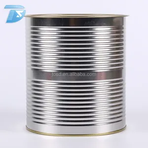 Tin Can Pack Wholesale Round 3kg Tinplate For Tomato Paste Canned Fruit Bean Tin Cans For Food Canning Packaging