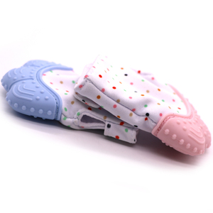 Bebé <span class=keywords><strong>de</strong></span> silicona Mitt dentición <span class=keywords><strong>manopla</strong></span> dentición guante sonido Teether - Product Image 4