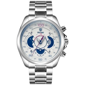 Tevise Marca Autoamtic Reloj Blanco de Los Hombres, encanto Reloj Con la Zona Horaria Múltiple - Product Image 3