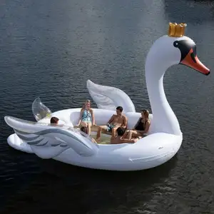 NEW Big gonfiabile Party Swan Sun Pleasure Island Float Lounge 6 persone