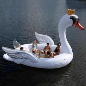 NOUVEAU Grand canard gonflable pour fête, île de plaisir, flotteur de détente, 6 personnes - Product Image 1