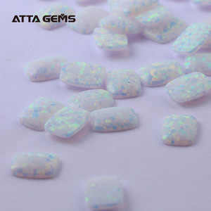 Creado opal cut 7x9mm 17B rojizo blanco TIPOS <span class=keywords><strong>DE</strong></span> suelta piedras <span class=keywords><strong>de</strong></span> ópalo color piedra - Product Image 3