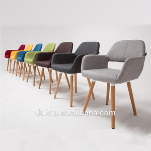 Silla <span class=keywords><strong>de</strong></span> respaldo <span class=keywords><strong>de</strong></span> ocio para sala <span class=keywords><strong>de</strong></span> estar moderna, patas <span class=keywords><strong>de</strong></span> madera tapizadas cómodas, sillón colorido - Product Image 2