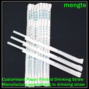 personalizados de papel impreso pajita para beber