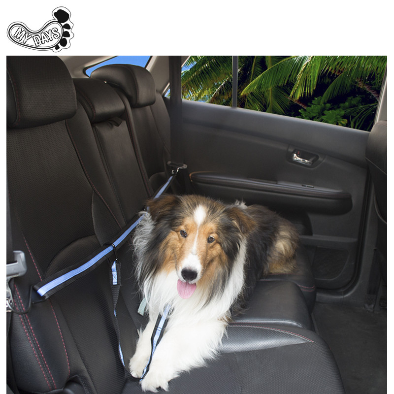 Автомобильный ремень безопасности для собак (2 шт.) регулируемый ремень безопасности для прогулок и путешествий