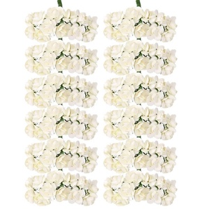 144Pcs ดอกกุหลาบสีขาวขนาดเล็กที่สวยงามหม่อนกระดาษ1/2 "ดอกกุหลาบที่มีก้านลวด - Product Image 1