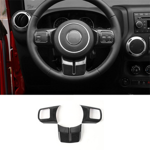 12 unids/set negro ABS decoración Interior cubierta del <span class=keywords><strong>volante</strong></span> embellecedor para <span class=keywords><strong>Jeep</strong></span> Wrangler 4 puertas - Product Image 3