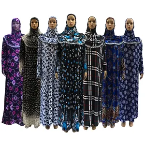 Printed Kaftans Muslim Scarf Hijab Abaya Multiple Colors Designs Women's islamic clothing Style Long Sleeve Middle East OEM/ODM