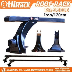 ATLIRACK RR1201B Barre transversale <span class=keywords><strong>de</strong></span> toit en aluminium/fer 120cm Porte-bagages universel avec serrure au-dessus <span class=keywords><strong>de</strong></span> 100kg Capacité <span class=keywords><strong>de</strong></span> charge - Product Image 2