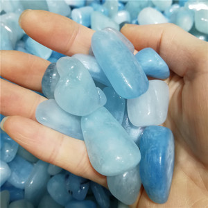 ขายส่งธรรมชาติ Aquamarine บด Aquamarine ควอตซ์ Tumble สำหรับตกแต่ง - Product Image 1