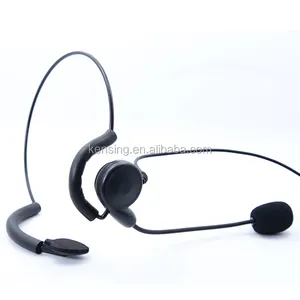 two way radio earhook earphone with both VOX and PTT button manufacture