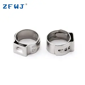 Stainless Hose Clamp 12-13mm Stainless Steel Adjustable Pipe Clamps Single Ear Hose Clamp