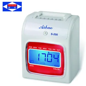 auto punch card time attendance machine for factory