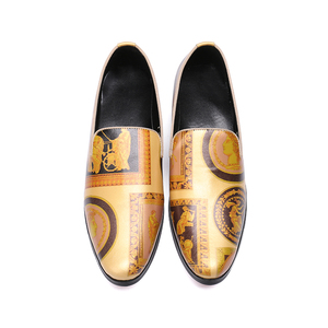 NA183 Scarpe Eleganti da <span class=keywords><strong>Uomo</strong></span> Gialle di Nuova Moda, Taglia <span class=keywords><strong>Grande</strong></span>, Mocassini da Cerimonia, Scarpe Oxford in Pelle con Punta - Product Image 3