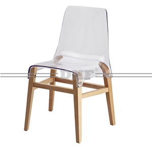 Directo de fábrica de la PC asiento Silla De Plástico con patas de madera de <span class=keywords><strong>haya</strong></span> - Product Image 4