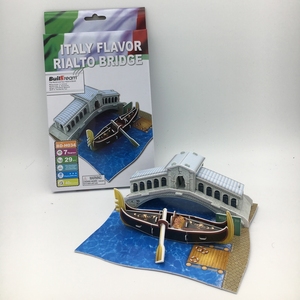 Italie saveur Rialto pont 3D modèle stéréoscopique 29 pièces éducatif bricolage papier construction Kit d'assemblage pour les enfants