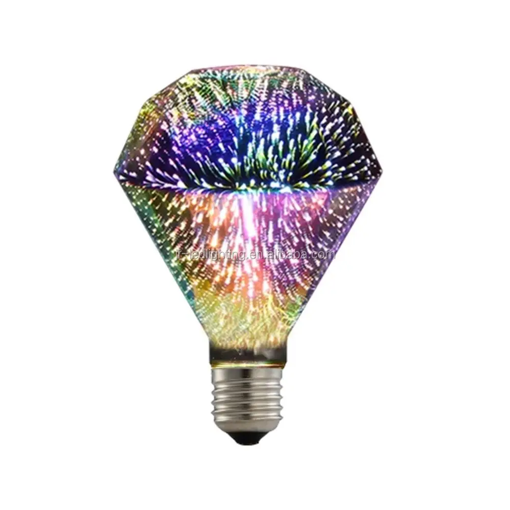 5W LED 3D Light Bulb Creative Colorful Decorative Lamp Filament Fireworks Ball Light For Home Bar Cafe