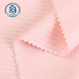 Tissu tricoté en coton côtelé, 50 m, tissu jersey de coton spandex, usine chinoise