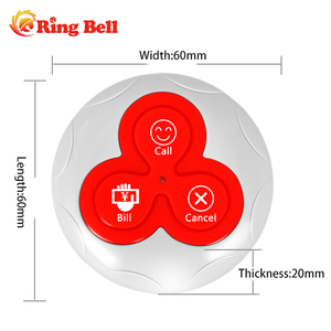 RINGBELL ระบบกระดิ่งเรียกเข้า FD-3,ปุ่มระบบเรียกบริกรอัจฉริยะไร้สายสำหรับร้านอาหารศูนย์ Waitercall