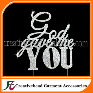 The more new design design Rhinestone To Bride and groom wedding cake topper wedding decorations - Product Image 6