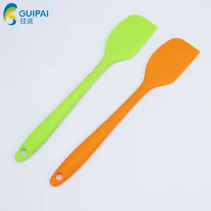 Spatula Silikon Tahan Panas, Spatula Karet Fleksibel Anti Lengket Tahan Panas dengan Sendok Pengeruk Premium Kecil Polos