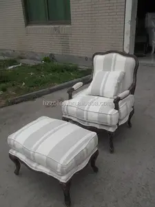 Kursi Sofa Lapis Punggung Tinggi Modern dengan Bangku/Ottoman