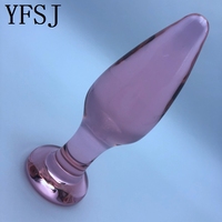 Masseur anal en verre borosilicate YFSJ SPOT Modèle 0440 Rose pour femmes ou hommes