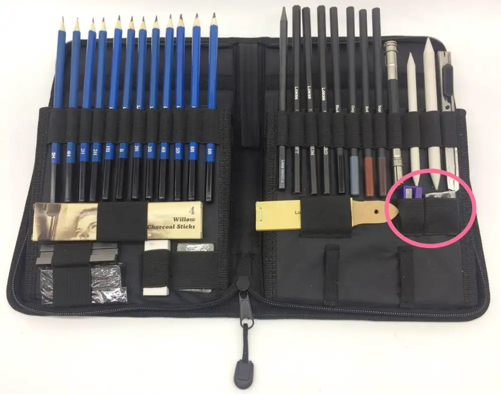 Conjunto de escova de lápis artística, escova de arte, conjunto de lápis de esboço, venda imperdível