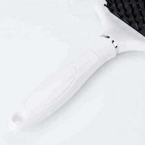 <span class=keywords><strong>Spazzola</strong></span> per Capelli Personalizzata con Manico Quadrato in Plastica Bianca, Finitura Liscia e Cuscinetto Rotondo - Product Image 4