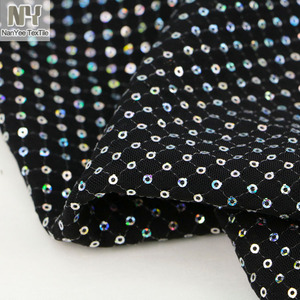 Nanyee Dệt Nylon Cơ Sở Mô Hình Kim Cương 3Mm Bạc Hologram Sequin Trên Lưới - Product Image 2