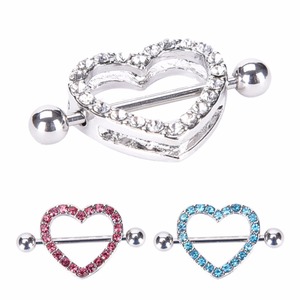 Woman Fashion Fancy Gems <strong>Jewelled</strong> Heart Shaped <strong>Nipple</strong> Piercing <strong>Rings</strong> Sexy <strong>Nipple</strong> Piercing Jewelry <strong>Rings</strong>