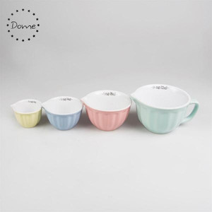 <span class=keywords><strong>Tazas</strong></span> <span class=keywords><strong>Medidoras</strong></span> de Cerámica de Porcelana Pastel - Product Image 2