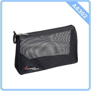 Bán Buôn Đen Không Thấm Nước <span class=keywords><strong>Zip</strong></span> Thiết Kế Gấp Lưới Mỹ Phẩm Túi Pouch Trang Điểm Lưới Hữu Cơ - Product Image 2