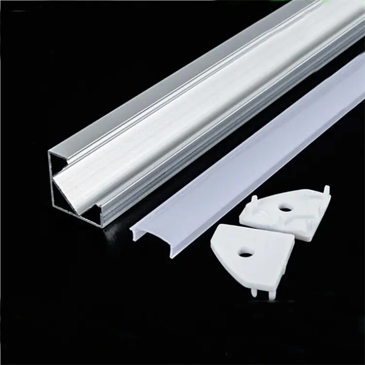 LED üçgen çubuğu lambası kapak 18x18mm LED Bar şerit işık konut kabuk V şeklinde alüminyum yuvası abajur ekstrüzyon