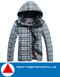la costumbre europea a cuadros casual los hombres <span class=keywords><strong>pato</strong></span> abajo chaqueta - Product Image 1