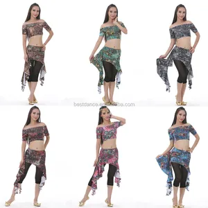 Yoga Gym Costume Tenues Danse Du Ventre Pratique Top Pantalon Jupes Paon Costume Tenues Costumes