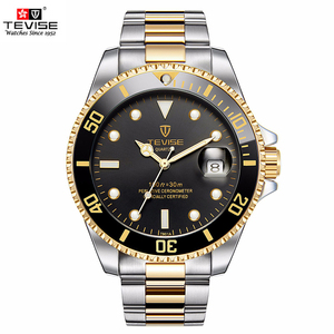 TEVISE 801-montre de luxe pour hommes, grand cadran en acier inoxydable, Date d'affaires, montre à Quartz de grande marque - Product Image 4