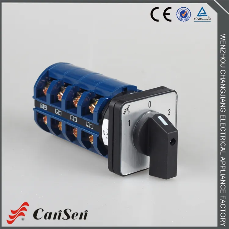 Cansen switch LW26-63 máquina de solda, interruptor de câmera rotativo 1-0-2 4 polegadas, interruptor de alteração, motor de soldagem, interruptor de câmera rotativo