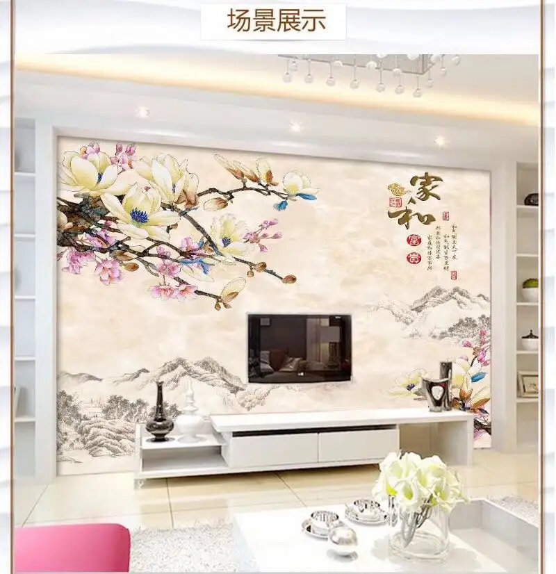 8D New design home wallpaper silk cloth mural wallpaper modern