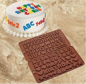 Letras de silicona para hacer moldes para pastel de Chocolate, números de feliz cumpleaños, símbolos para decoración de pasteles, herramientas para pasteles - Product Image 1
