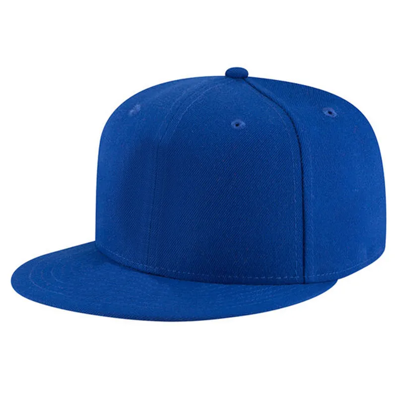 Casquette de Baseball à 6 panneaux, chapeau ajusté à bord plat, casquette à 6 panneaux, chine exportation Style USA, Logo personnalisé, couleur unie brodée pour l'extérieur