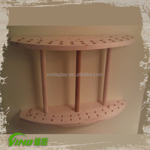 Hecho a mano de madera de muslo instrumento musical de venta al por mayor de compartimento de montaje en pared 13 pares muslo rack de almacenamiento - Product Image 3