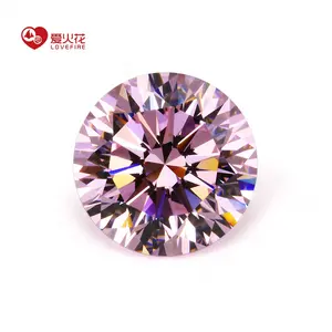 Đá Quý 5A Cz Chất Lượng Tốt 8.0Mm Mười Trái Tim & Mười Mũi Tên Màu Hồng Nhạt Zirconia