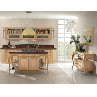 Armoire de cuisine suspendue durable de couleur personnalisée, en PVC, MDF, carcasse en résine, marbre artificiel, comprend un robinet, un tiroir, un panier